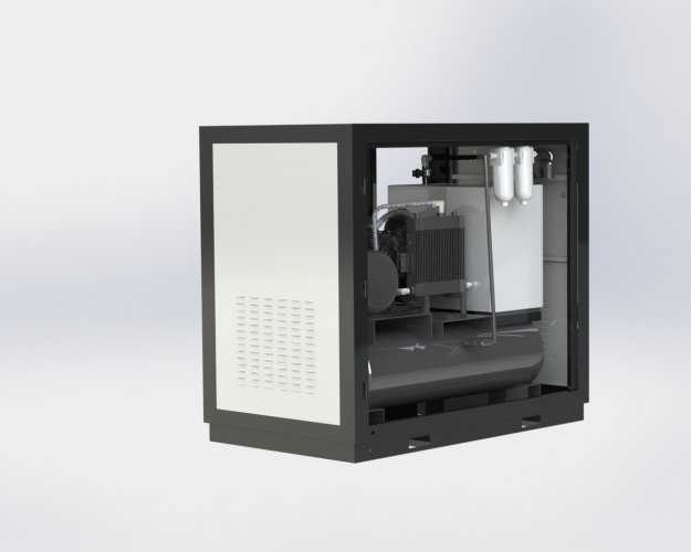 【巨薪】全無油空壓機一體機I型